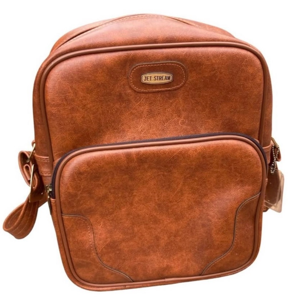 Vintage Vinyl Looks Like Leather Jet Stream Luggage Side Bag